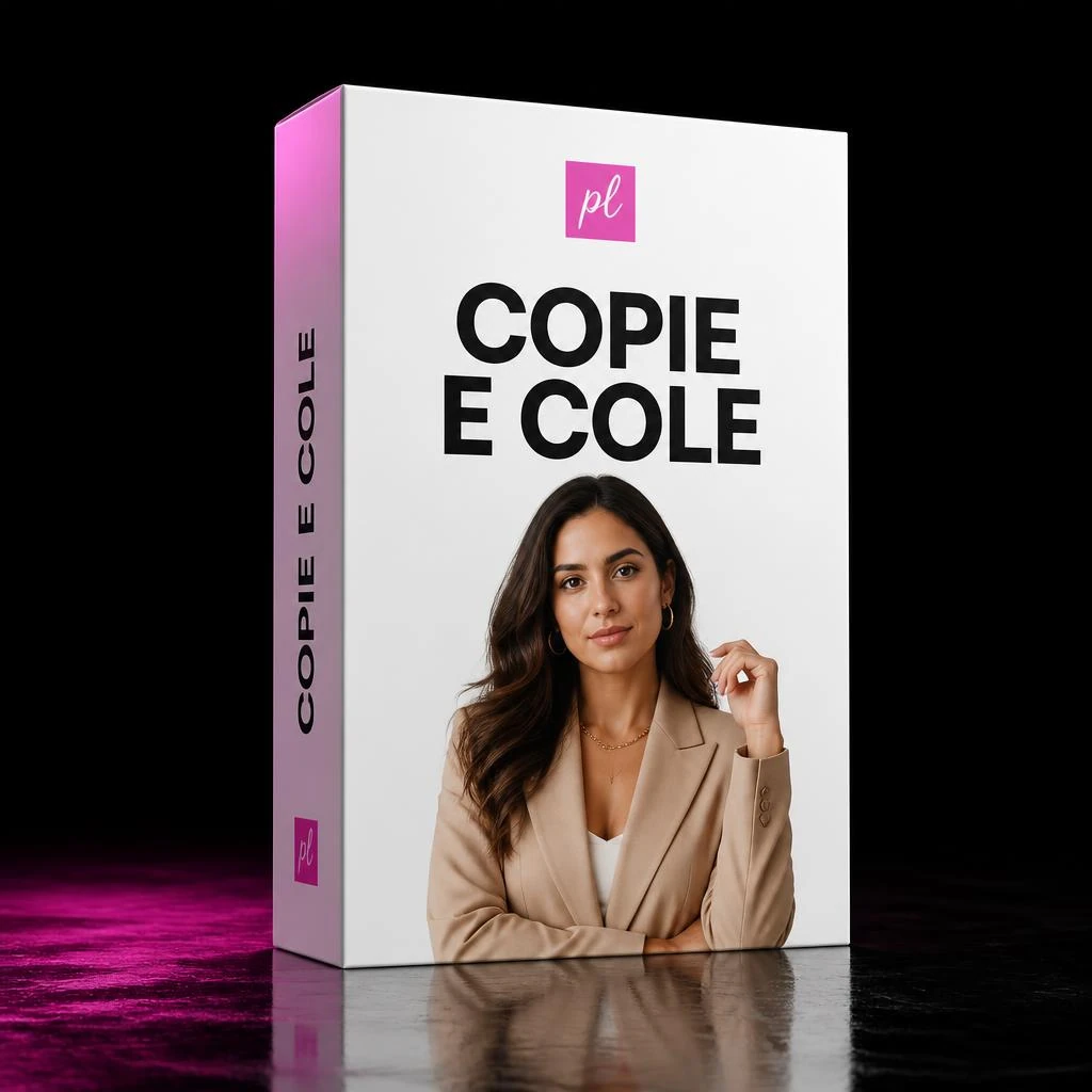 Mockup do material ProveiFy — Copie e Cole com capa branca